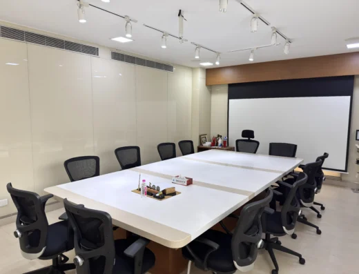 Workshop Space and Meeting Room in Anna Nagar Chennai with Chair and Shared Table setup