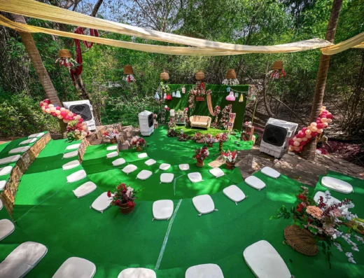 Event venue in Varadarajapuram, Chennai with amphitheatre.