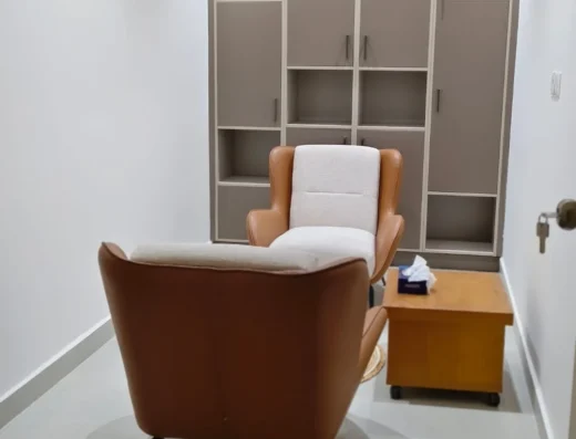 Counselling/Therapy Room in Kottivakkam, Chennai for one-to-one therapy sessions.