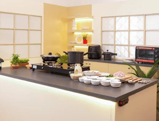 Fully equipped Kitchen Studio in Virugambakkam, Chennai with utensils and props